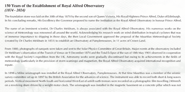 150 Years of the Establishment of Royal Alfred Observatory (1874 - 2024) - Image 2